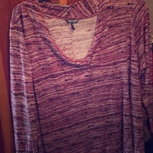 Pink and burgundy top